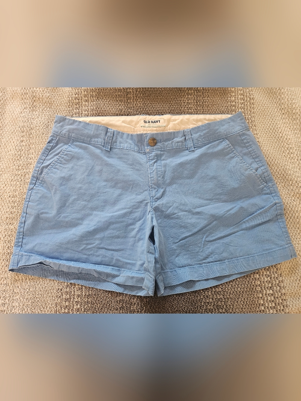 Old Navy Women's Light Blue Cotton Bermuda Shorts 10